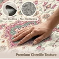 thumbnail image 6 of ODIKA 9'x12' Washable Area Rug Boho Large Vintage Farmhouse Oushak Scroll Detail Cream Bohemian for Master Suite, California King, Under Bed, Non-Shedding, Easy Care, 6 of 7