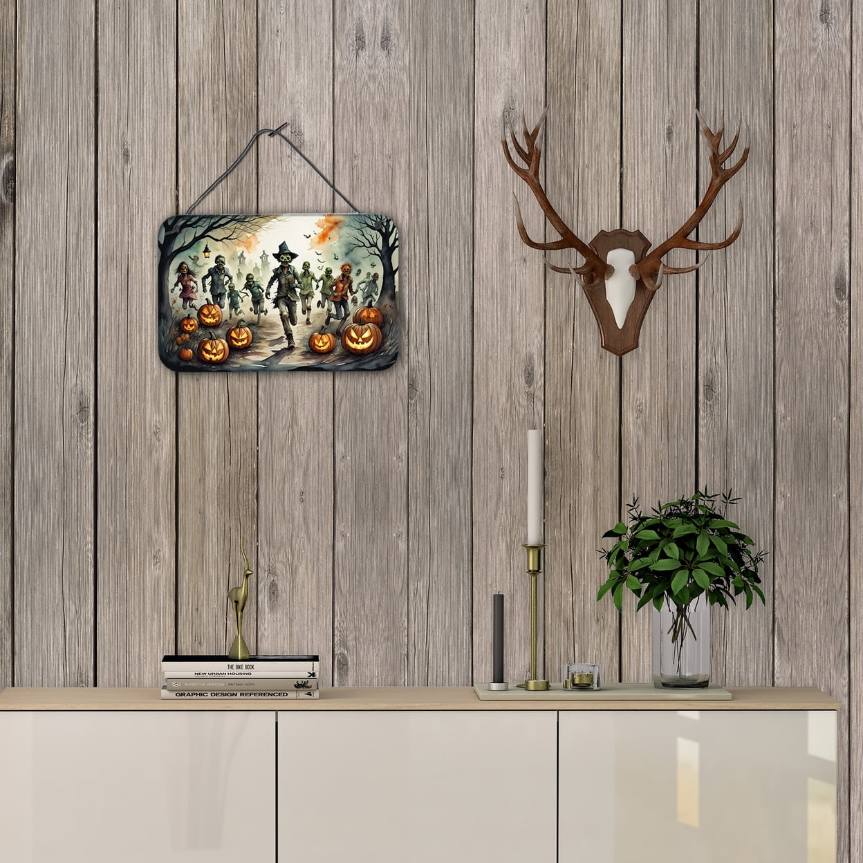 Carolines Treasures DAC2286DS812 12 x 8 in. Unisex Zombies Spooky Halloween Wall or Door Hanging Prints