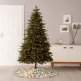 thumbnail image 7 of Daiia Peanuts 8 Drawing Merry Christmas Tree Skirt , Xmas Large Lace-up Tree Skirt, Santa Snowflakes Rustic Home Decorations New Year Party Farmhouse Decor-30", 7 of 7