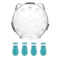 Cat Muzzle for Grooming,Breathable Cat Muzzle Helmet with 4 Silicone Shoes, Cat Astronaut Helmet,Cat Anti Bite Helmet M