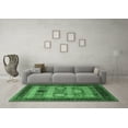 thumbnail image 3 of Ahgly Company Indoor Square Oriental Emerald Green Industrial Area Rugs, 5' Square, 3 of 4