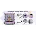 thumbnail image 4 of Mini Trampoline for Kids, 55" Small Round trampoline with Safety Enclosure Net and Safety Pad for Indoor Outdoor, Portable Round Trampoline for 3-9 Years Boys Girls, Purple, 4 of 7
