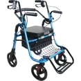thumbnail image 1 of GFDYREE - Déambulateur à Roulettes Fauteuil Roulant, Fauteuil de Transport à Roulettes, Déambulateurs à Roulettes pour Aînés, Déambulateur à Roulettes avec Chaise de Transport, Déambulateur Léger, Déambulateur en Aluminium, Déambulateur Pliant,, 1 of 7
