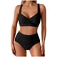 thumbnail image 1 of Conjunto de Trajes de Baño de Color Sólido de las Mujeres, una Pieza Plisada Conservadora con División Lateral para la Playa Y la Piscina, Trajes de Baño de Verano Modestos, 1 of 9