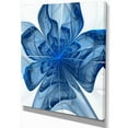 thumbnail image 2 of Blue Fractal Flower with Large Petals - Floral Canvas Art Print, 2 of 3