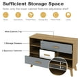 thumbnail image 6 of Costway Free-standing Storage Cabinet Modern Floor Cabinet w/2 Doors & 3 Drawers, 6 of 11
