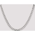 thumbnail image 5 of Sterling Silver 6.75mm Flat Open Curb Chain (20 X 6.75) Made In Italy qfoc250-20, 5 of 5