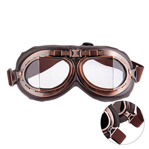 Retro Pilot Flying Goggles Vintage Motorcycle Racer Cruiser Steam Punk 