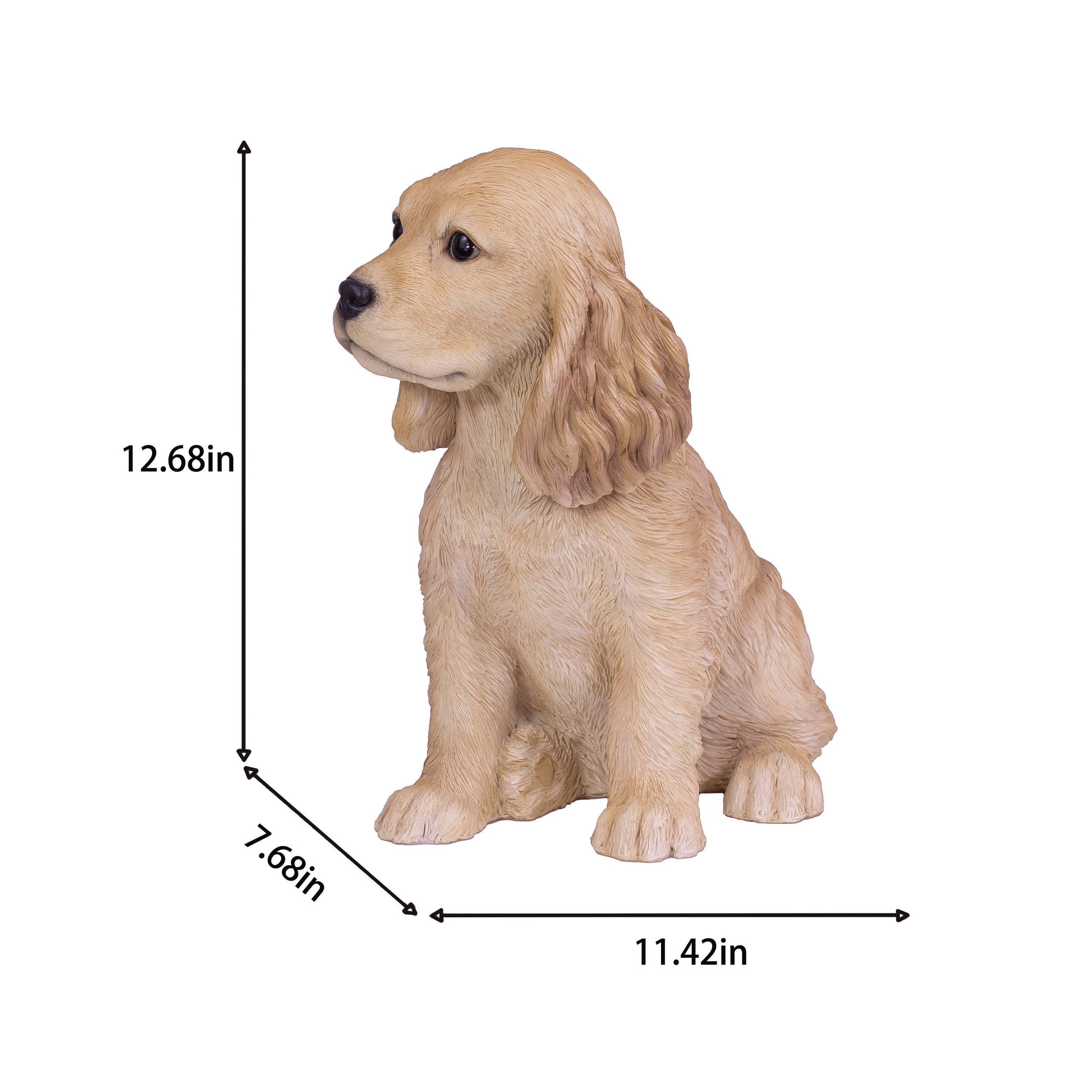 SOREAL Brown Golden Cockapoo | Handpainted Decorative Puppy Statue for Home & Garden Decor | Premium Polyresin Dog Statue | Gift for Dog Lovers | Weather-Resistant Indoor/Outdoor Decor