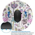 thumbnail image 4 of Disketp Summer With Flamingo Small Mouse Pad 7.9x7.9 Inches,Washable Round Mousepad For Office Laptop Computer,Non-Slip Rubber Base Mouse Pads For Wireless Mouse, 4 of 9