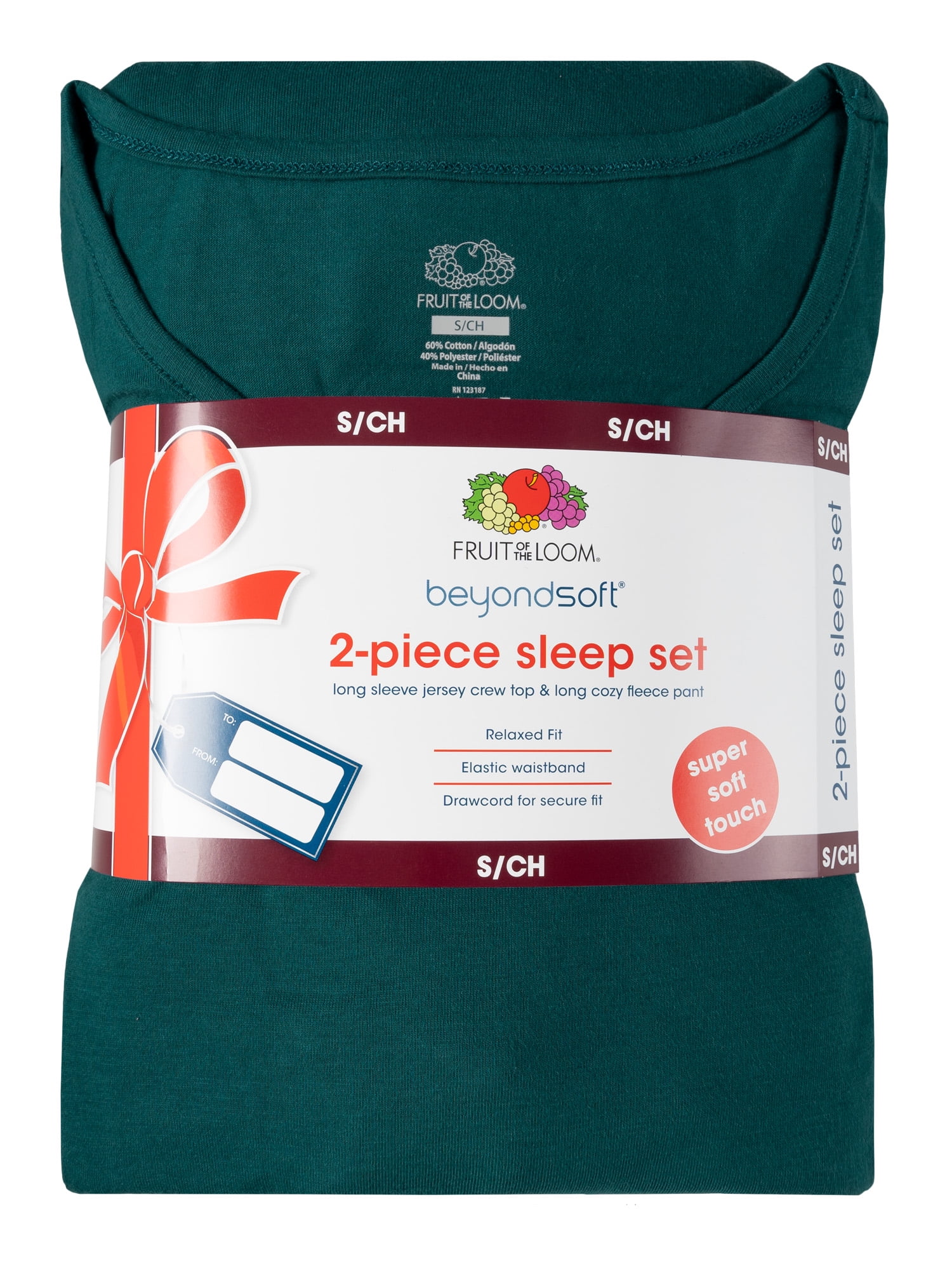 Fruit of the Loom Women's Beyond Soft Long Sleeve Top & Fleece Bottom Pajama Set, Sizes S-4X
