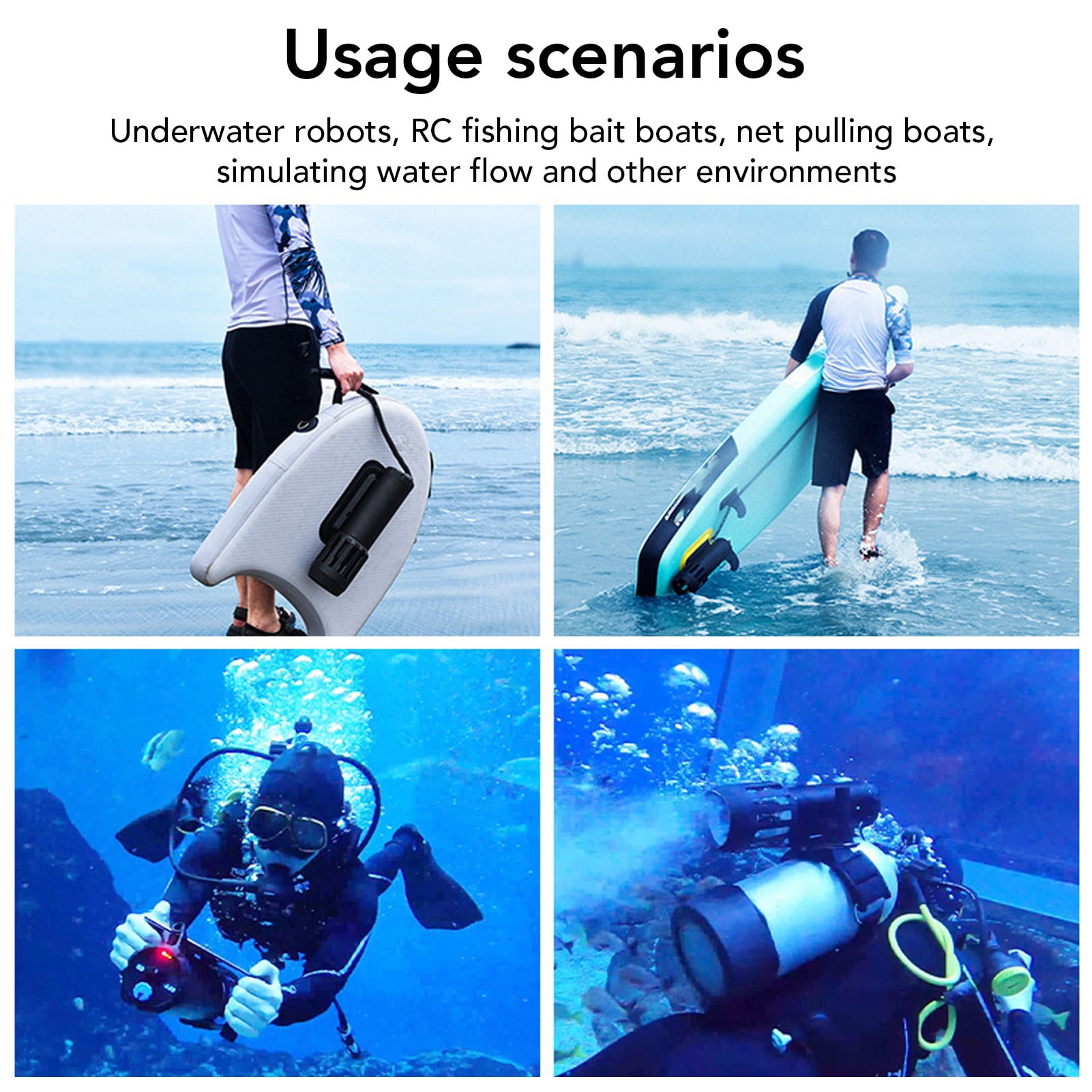 Underwater Thruster, 12-25.2V Underwater Scooter Brushless