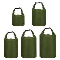 Uxcell Waterproof Dry Bags, Dry Roll Top Lightweight Dry Storage Bag, Green (1.5L, 2.5L, 3.5L, 4.5L, 6L)
