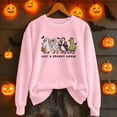 thumbnail image 2 of Funny Goose Womens Pullover Crewneck Long Sleeve Autumn Winter Solid Graphic Sweater Casual Halloween Party Tops Pink XXL, 2 of 5