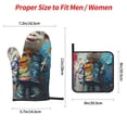 thumbnail image 2 of Pofeuu Whimsical Goat Artist Print Oven Mitts and Pot Holders 4 pcs Set,High Heat Resistant 500 Degree Extra Thicken Long Kitchen Cotton Oven Glove for Cooking, 2 of 6
