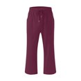 thumbnail image 4 of Aqestyerly Men's Summer Capri Pants - Elastic Waist,Side Pockets,Drawstring Design for Casual Summer Wear, 4 of 6