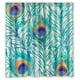 thumbnail image 1 of ABPHQTO Cortina de ducha impermeable con diseño de plumas de pavo real, 160x180 cm, 1 of 2