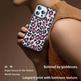 thumbnail image 2 of For iPhone 16 Luminous Phone Case,Leopard Pattern Designing,for Women Girls Soft TPU Bumper Hard PC Back,Shockproof Rugged Anti-fall Ultra Slim Skin Feeling Phone Case,Purple, 2 of 7