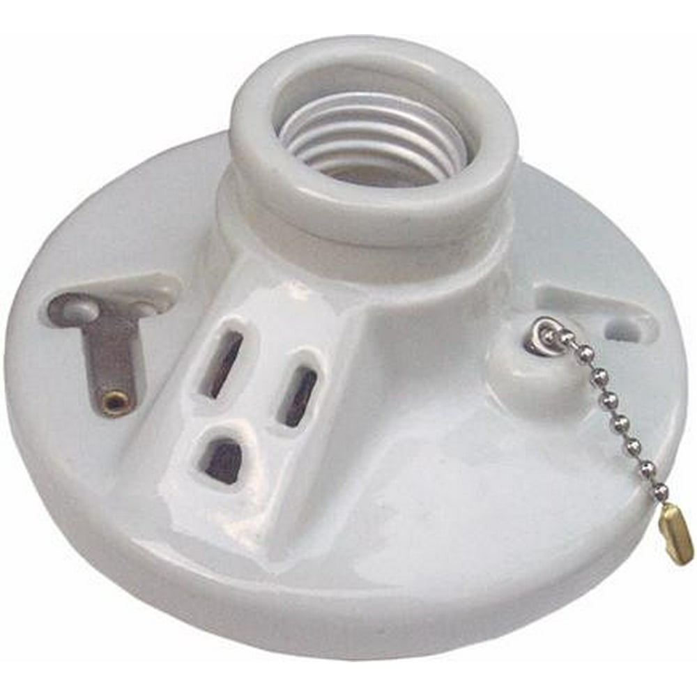 Porcelain Receptacles Pullchain with Outlet Screw Terminals Walmart
