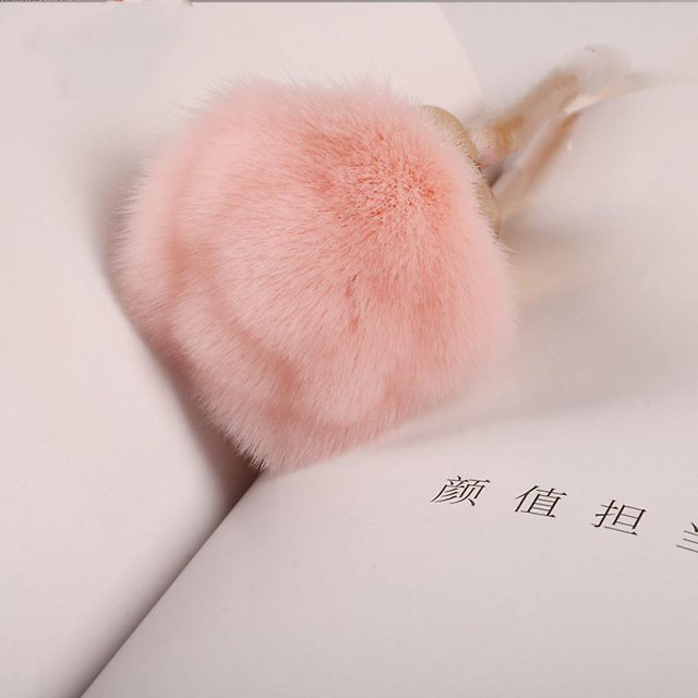 Brocha de maquillaje HUOGUO Pincel para rubor rosa rosa, 1 unidad