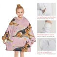 thumbnail image 6 of German Shepherd Blanket Hoodies for Kids 6-13YR Oversize Wearable Blanket Hoodies for Boys Girls Teens, 6 of 7