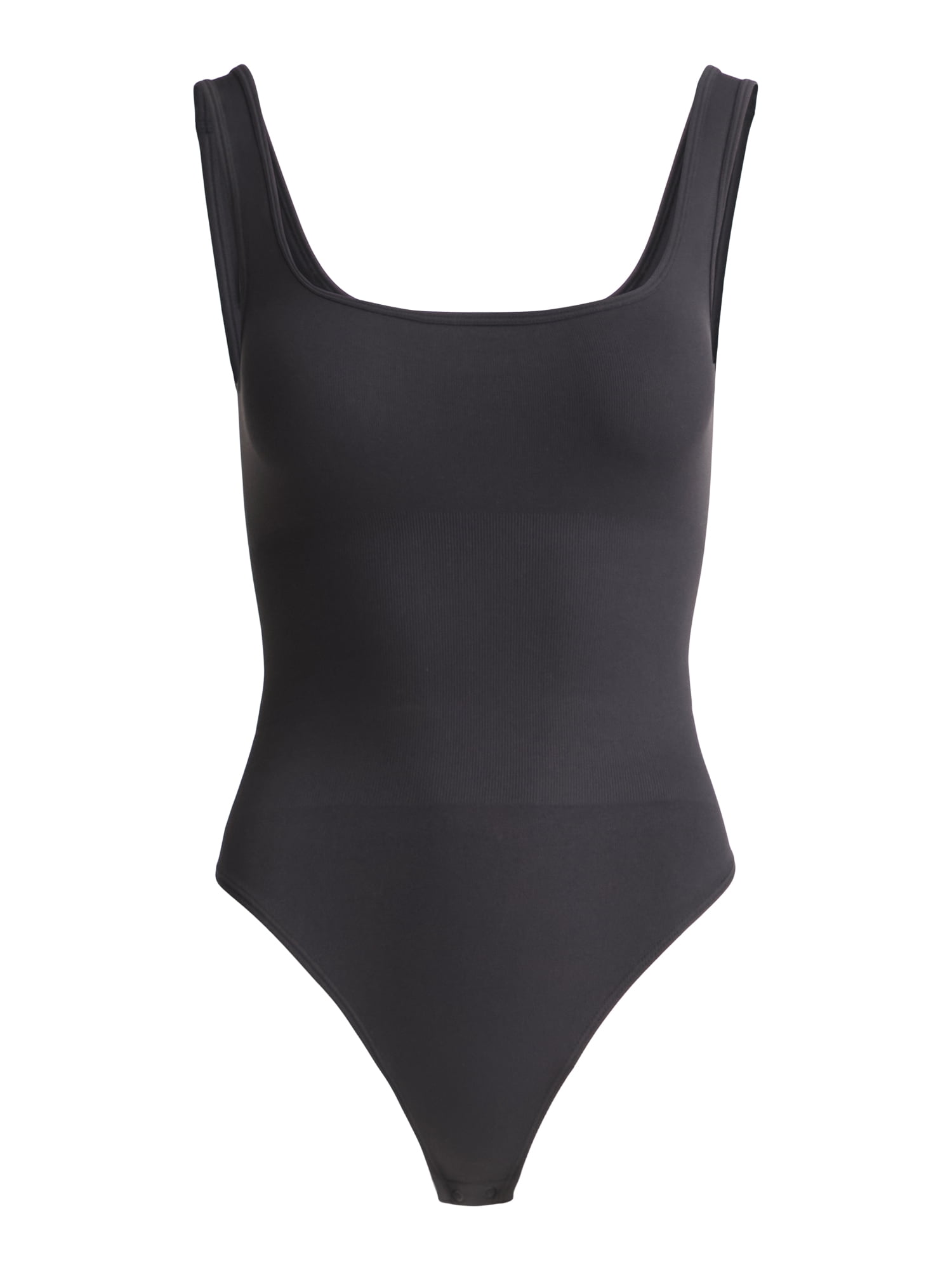 Joyspun Women's Seamless Slimming Square Neck Tank Bodysuit, 2-Pack, Sizes S-XXXL