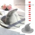 thumbnail image 2 of Worallymy Sombrero de bruja moderno con parte superior puntiaguda para mujer gorro de lana de oveja sombrero de pesca tejido Worallymy JD735815336, 2 of 5