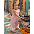 thumbnail image 5 of Loicainy Baby Toddler Girls Summer Jumpsuit 6 12 18 24 Months 2T 3T 4T Ruffle Sleeveless Smocked Bust Plaid Print Romper Toddler Bell Bottoms, 5 of 9