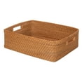 thumbnail image 5 of Kouboo Laguna Rattan Shelf Basket with Liner, Decorative Storage Basket, Organizer For Shelves, Honey Brown, 5 of 8