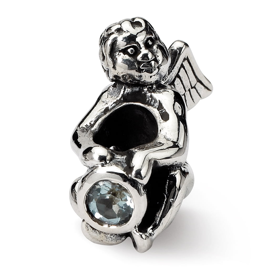 Sterling Silver Reflections March CZ Antiqued Bead Solid 12.73 mm 16.36 mm Stones & Crystals Beads Jewelry Sterling Silver Reflections March CZ Antiqued Bead Solid 12.73 mm 16.36 mm Stones & Crystals Beads Jewelry