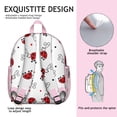 thumbnail image 2 of Red Ladybug Student Backpack – Cute Cartoon Ladybird Print With Nature Insect Garden Polka Dot Design, 2 of 6