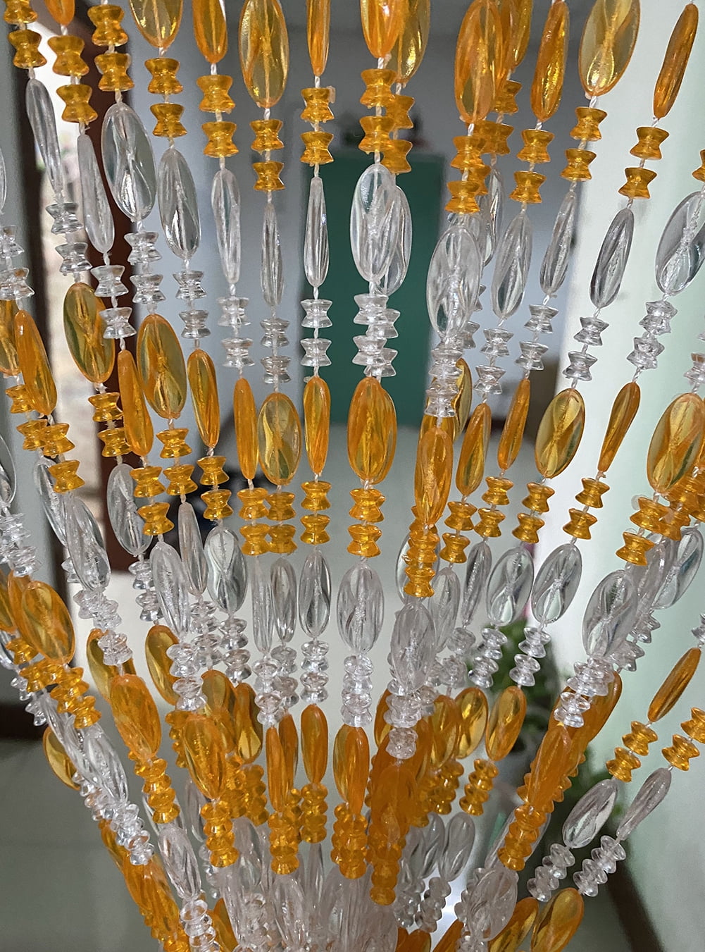 ZideTang Orange Semi-Sheer Curtains, 39.37 x 76.77 in