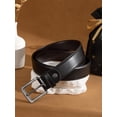 thumbnail image 6 of Timarkment Mens Belts Black Leather Belt Silver Buckle Belts for Men for Casual Work, 6 of 7