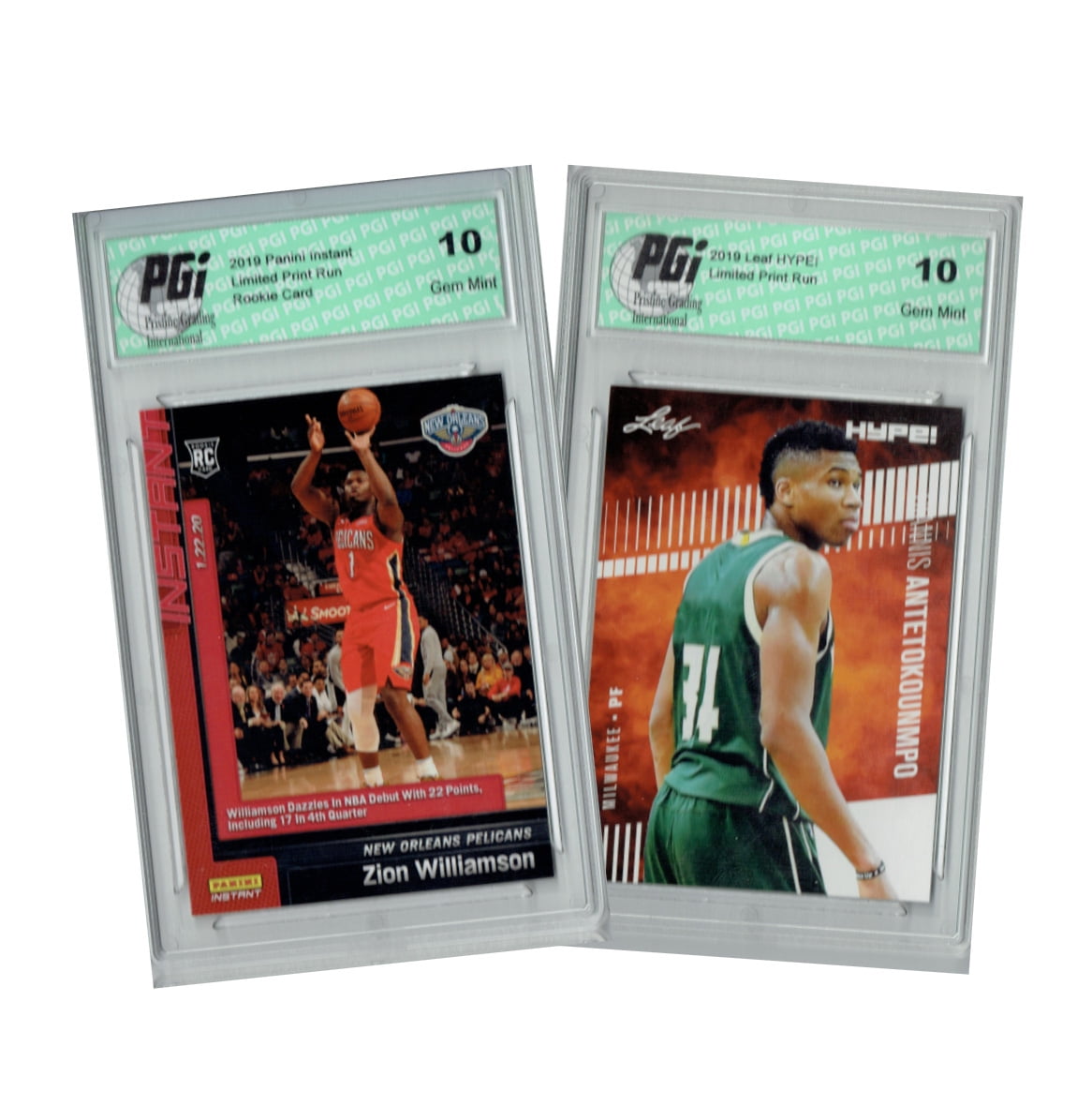 pics Giannis Antetokounmpo Rookie Card giannis antetokounmpo leaf hype zion williamson panini 76 rookie card lot pgi walmart com