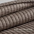 thumbnail image 4 of EVERGRACE Cotton Sateen Quilt Set Queen Size, Pre-Washed Cotton Channel Stitch Coverlet Bedspread, 3 Pieces Lightweight Soft Bedding Sets for All Season, with 2 Pillow Shams, Mocha Brown, 4 of 8
