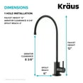 thumbnail image 4 of Purita 100% Lead-Free Kitchen Water Filter Faucet in Matte Black, 4 of 8