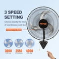 thumbnail image 3 of Ventilador de pared VEVOR de 18 pulgadas, oscilante, 3 velocidades, 4000 CFM, 3 of 9