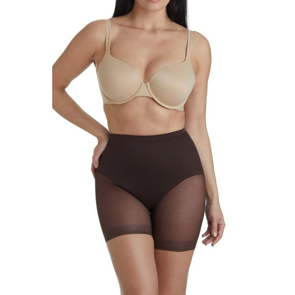 Miraclesuit Sheer Shaping Rear Lifting Boy Short (Large, Coffee) - 2776