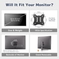 thumbnail image 5 of Universal VESA Pole Mount for 17”- 32” Screens,Holds to 22Lbs, Adjustable Monitor Mount with 75x75/100x100 VESA Plate, Tilt/Swivel/Rotation,Fits 1.38-Inch Diameter Pole,Black, 5 of 5