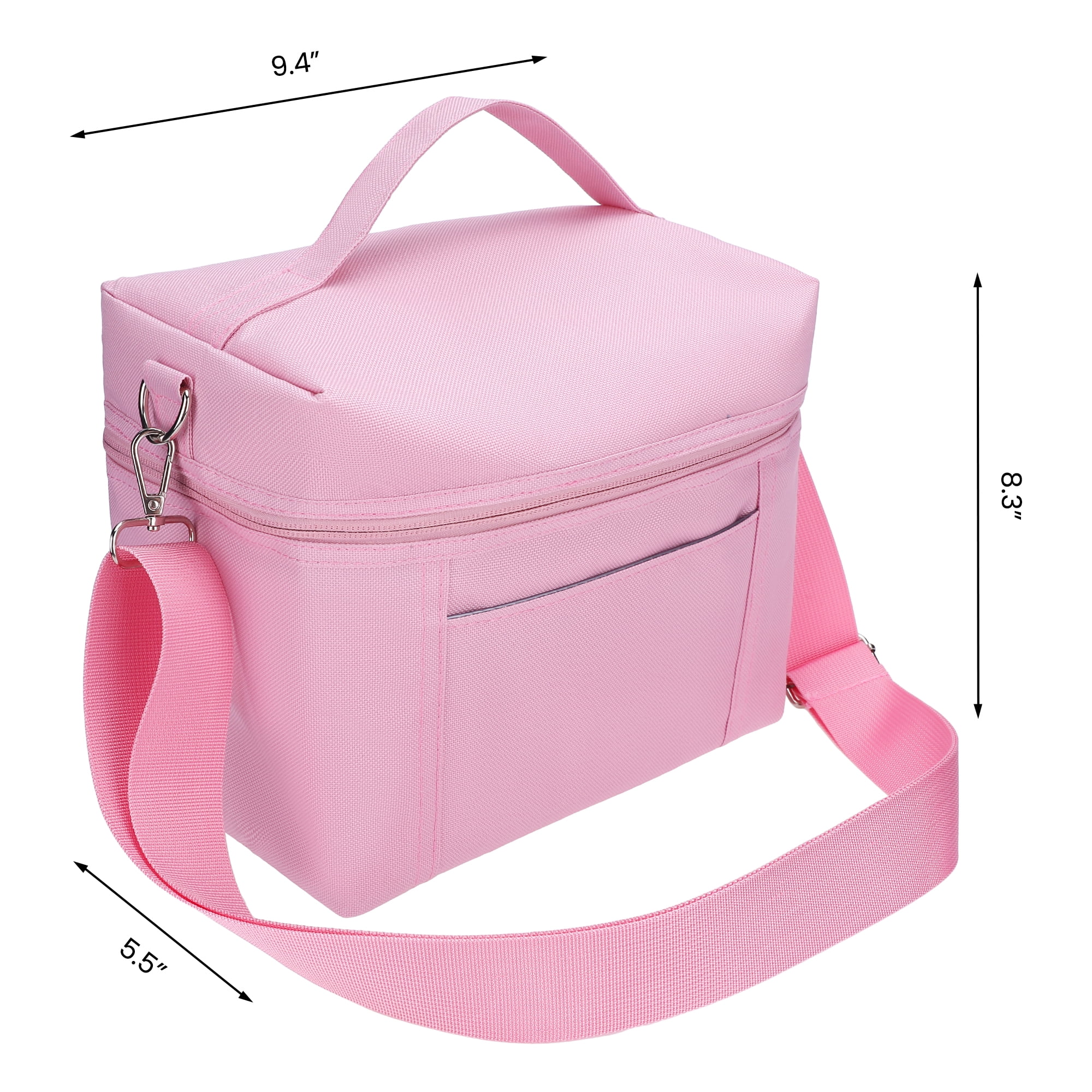 Unique Bargains Insulated Leakproof Lunch Bag for Work, Beach Pink