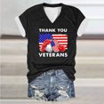 thumbnail image 2 of Camiseta de Manga Corta con Cuello en V Impresa Por el Día de la Independencia para el Uso Casual Y de Fiesta, Camiseta Patriótica, 2 of 3
