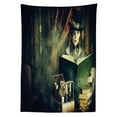 thumbnail image 3 of Ambesonne Steampunk Tablecloth Rectangular Table Cover, Subculture Art Woman, 52"x70", Multicolor, 3 of 4