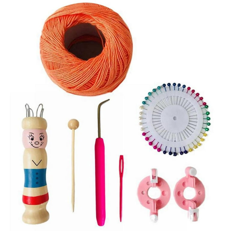 Lacyie French Knitter, Handy Knitting Spool with Needle Wood Yarn