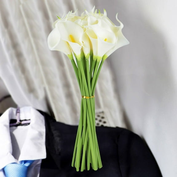 WHAMVOX  20 Pcs Artificial Flower Decoration Fake Small Flowers Decorative Bouquet White