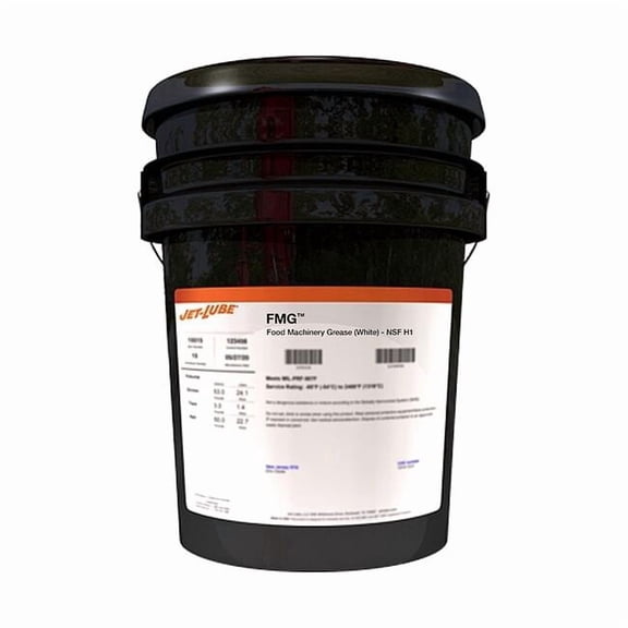 Jet-Lube 5 gal. White Food Machine Grease Pail 30116