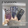 thumbnail image 5 of For iPhone 16 Pro Max Case 3D Butterfly TPU Phone Cover with Gradient Glitter Paper - Black, 5 of 5