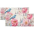 thumbnail image 1 of Cortinas opacas con diseño de pájaros, coloridas flores de acuarela, cenefas para ventana con aislamiento térmico, cenefas con bolsillo para varilla, 54 x 18 pulgadas (2 unidades), 1 of 5
