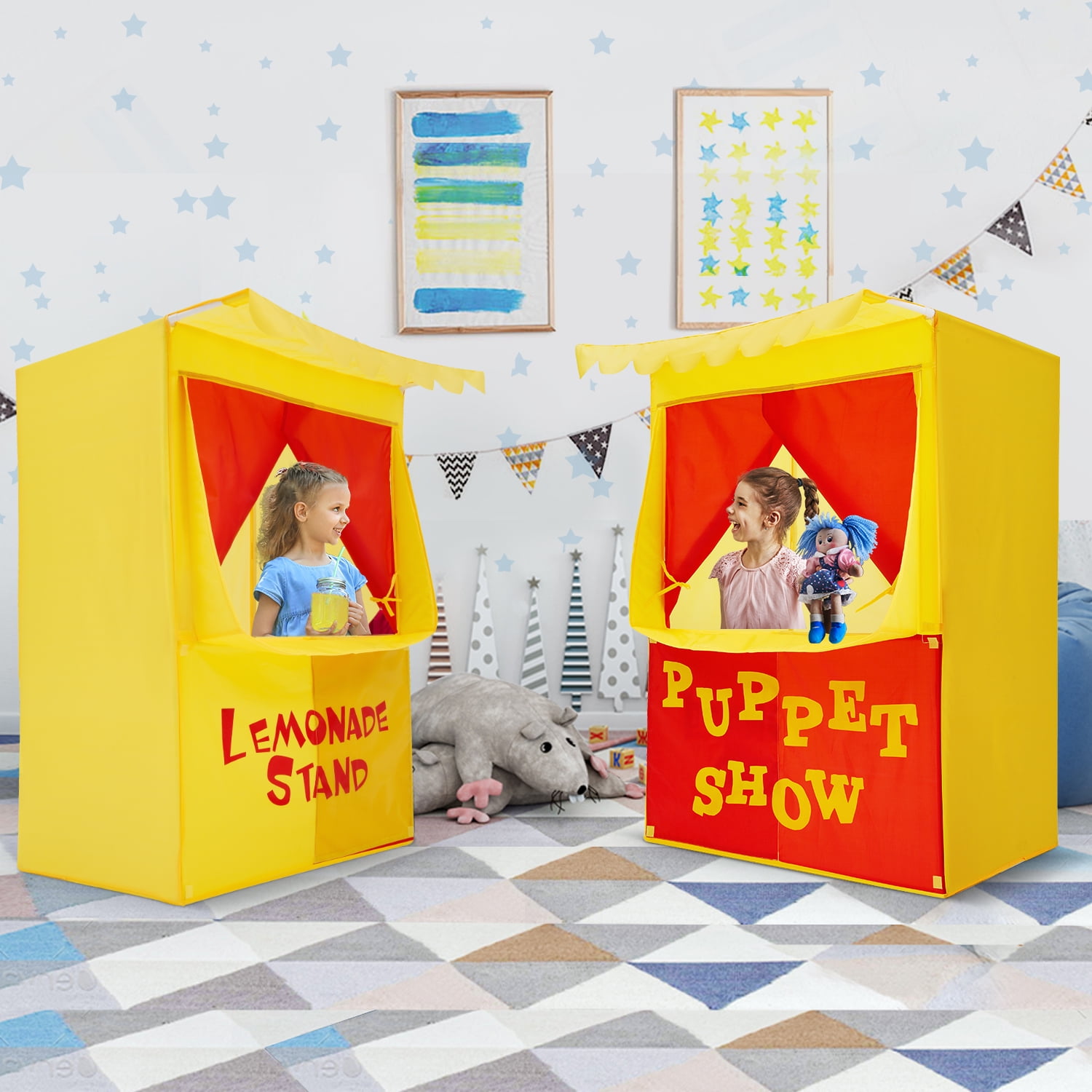 Oudoor Tent for Kids Children Play Tent Puppet Show Theater Indoor Outdoor Polyester