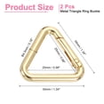 thumbnail image 2 of Uxcell 2 Pack Metal Triangle Ring Buckle, 1"(25mm) Spring Snap Clip Hook Jump Rings Alloy Trigger Keychain for Purses Handbag Strap Clasp, Gold, 2 of 6