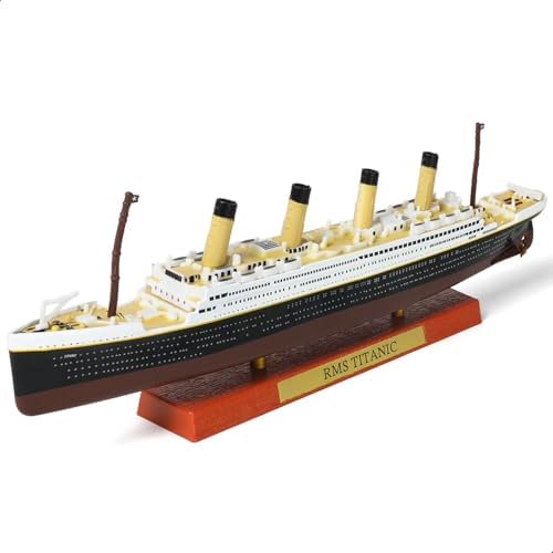NUOTIE 1/1250 RMS Titanic Cruise Ship Model Classic Alloy Metal Die-cast Boat Model Legendary British Cruise with Wooden Display Stand Suitable for Collection or Gift for Adults
